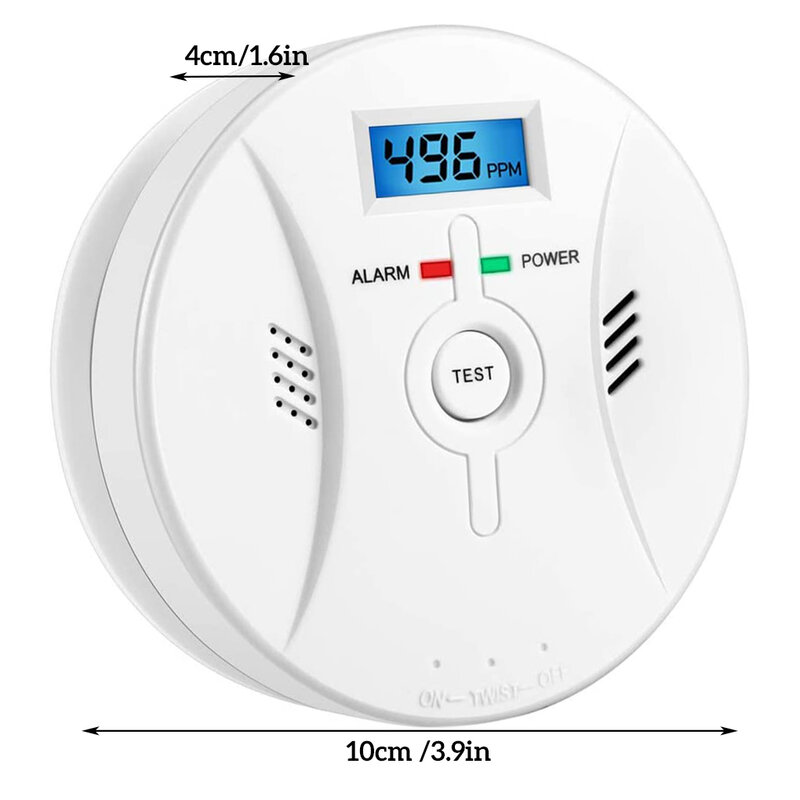 2 in 1 Alarm pertama detektor asap berdaya baterai dalam ruangan kecil Sensor keselamatan sinyal peringatan peralatan Alarm perangkat