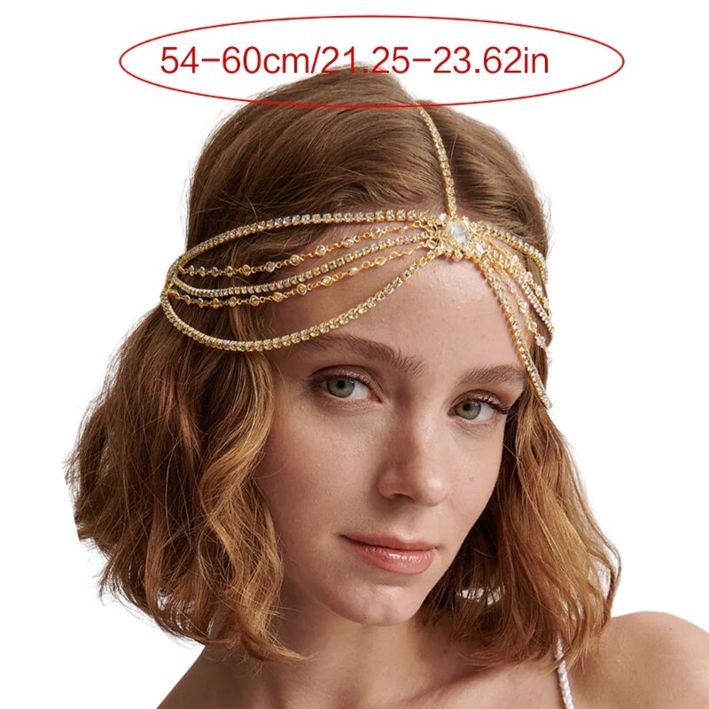 Y166 Bridal Shower Wedding Headdress Crystal Headband Party Frontlet Women Headpiece