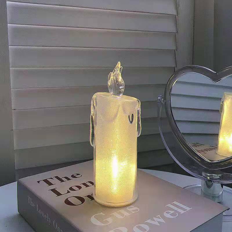 LED 촛불 밤 빛 로맨틱 야간 조명 침실 장식 룸 장식 조명 발렌타인 데이 레스토랑 바 분위기 램프