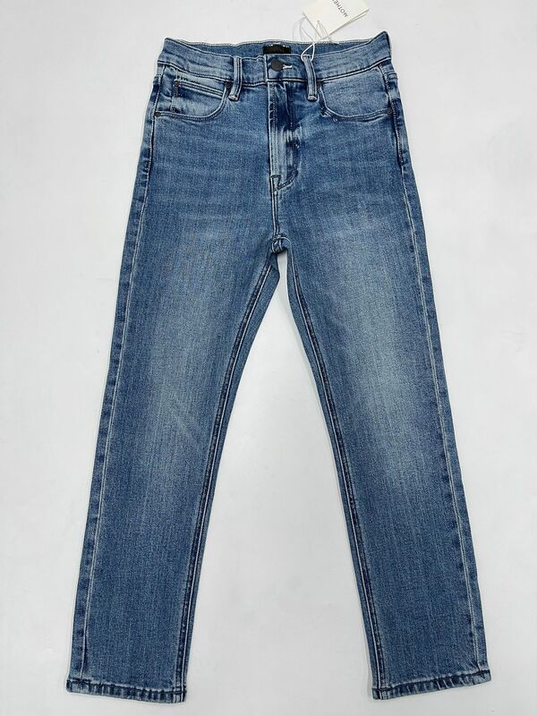 Calça jeans de cintura alta até o tornozelo feminina, jeans justo, moda casual