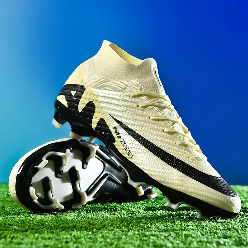Zapatos de fútbol para hombre, calzado de entrenamiento de hierba, botas de fútbol de alta calidad, tacos antideslizantes, ligeros, para exteriores, novedad