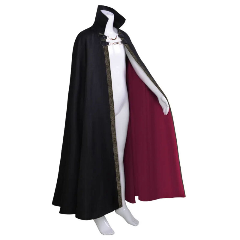 Halloween Costume for Men Woman Kids Female Girl Boy Adult Death Scary Devil Role Red Black Witch Vampire Long Cape Cloak Hooded