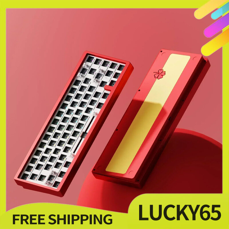 Weikav Lucky65 Mechanical Keyboard Kit 3-Mode Usb/2.4g/Bluetooth Wireless Keyboard Gasket Structure Rgb Gaming Keyboard Gift