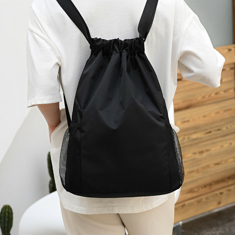 New Backpack Strap Pocket Backpack Fashion Casual Large Capacity Drawstring Fitness Sports Backpack