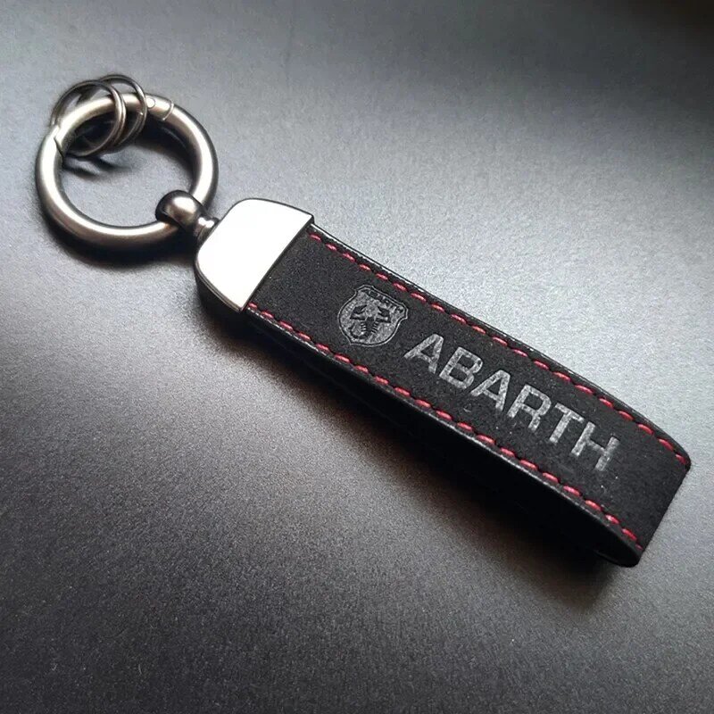 Portachiavi ABARTH in pelle scamosciata di lusso per Fiat Abarth 595 500 124 Spider portachiavi accessori per auto