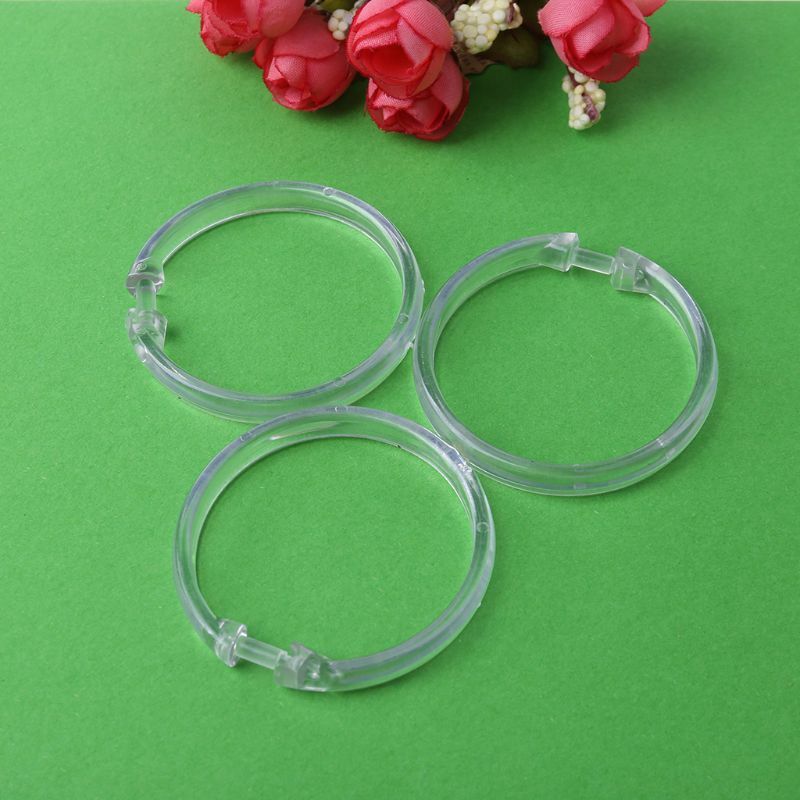 12 Pcs/Set Plastic Curtain O Rings Gliding on Standard Shower Rods Easy Install