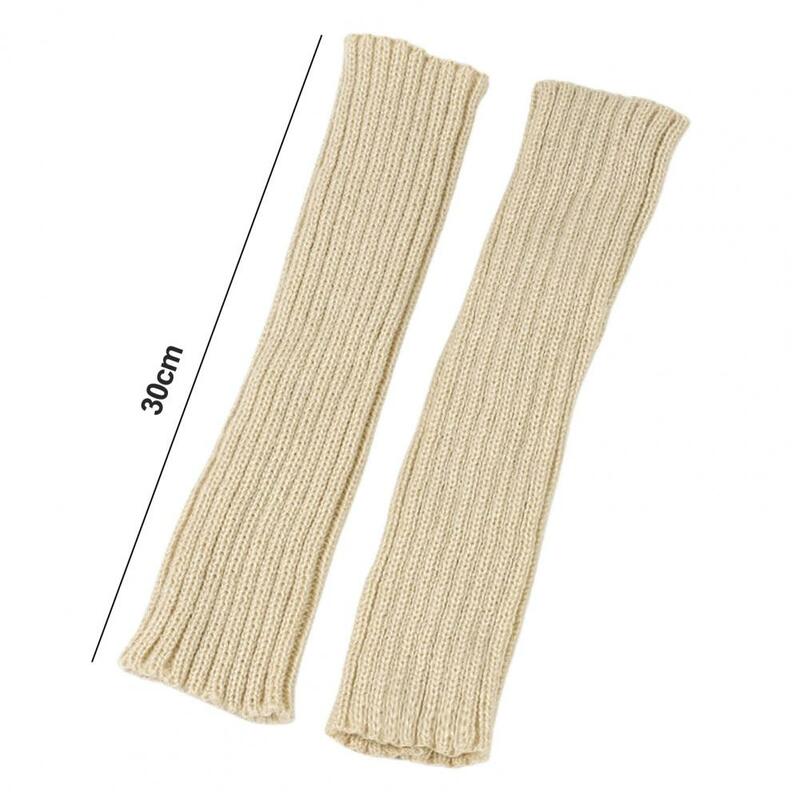 Heat Storage Gloves Knitted Fingerless Gloves Arm Sleeves Set Anti-slip Warm Thick Unisex Cycling Accessories Elastic for Riding