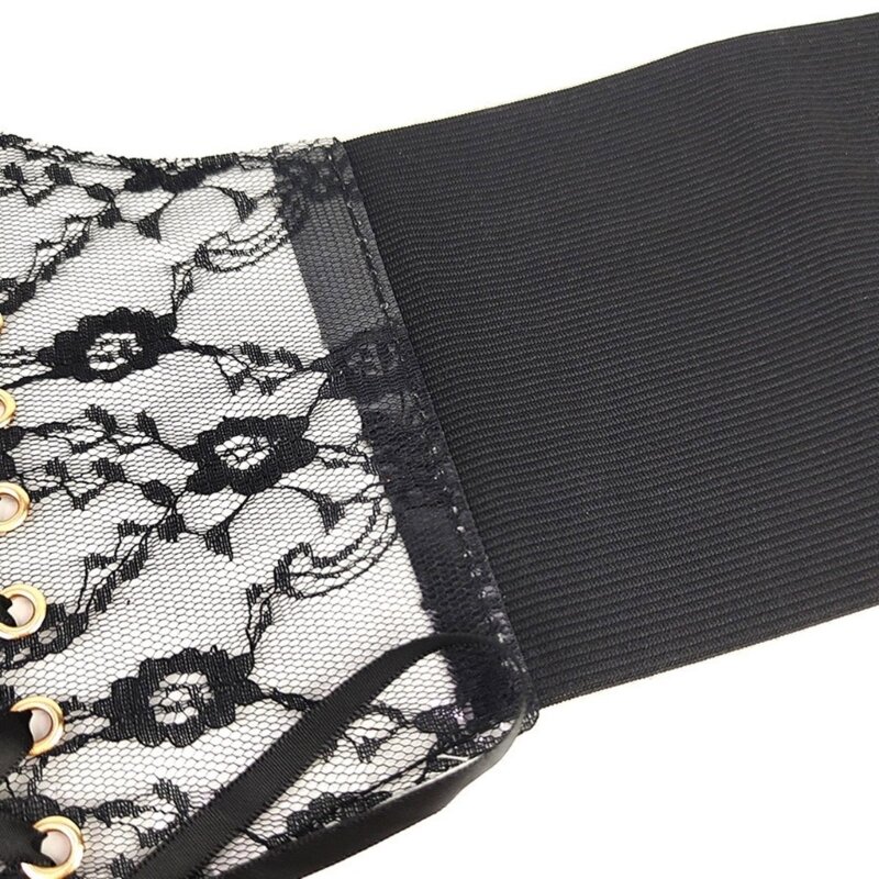 Женский черный корсет на шнуровке, пояс, корректирующее белье, сексуальное бюстье для похудения 28TF
