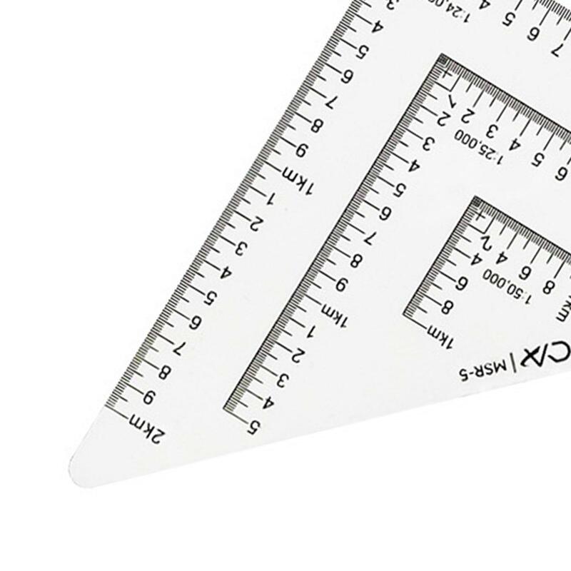 Utm Triangle Corner Rulers Professional Protractor School Easy to Read 1/24,000 Learning for Utm, Usng, Mgrs Coordinates Working