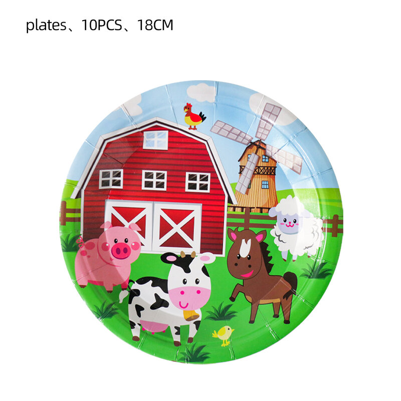 Farm Animal Cow Birthday Party Decorations Tableware Set Kids Favor Balloon Banner Tablecloth Baby Shower Kids Party Supplies