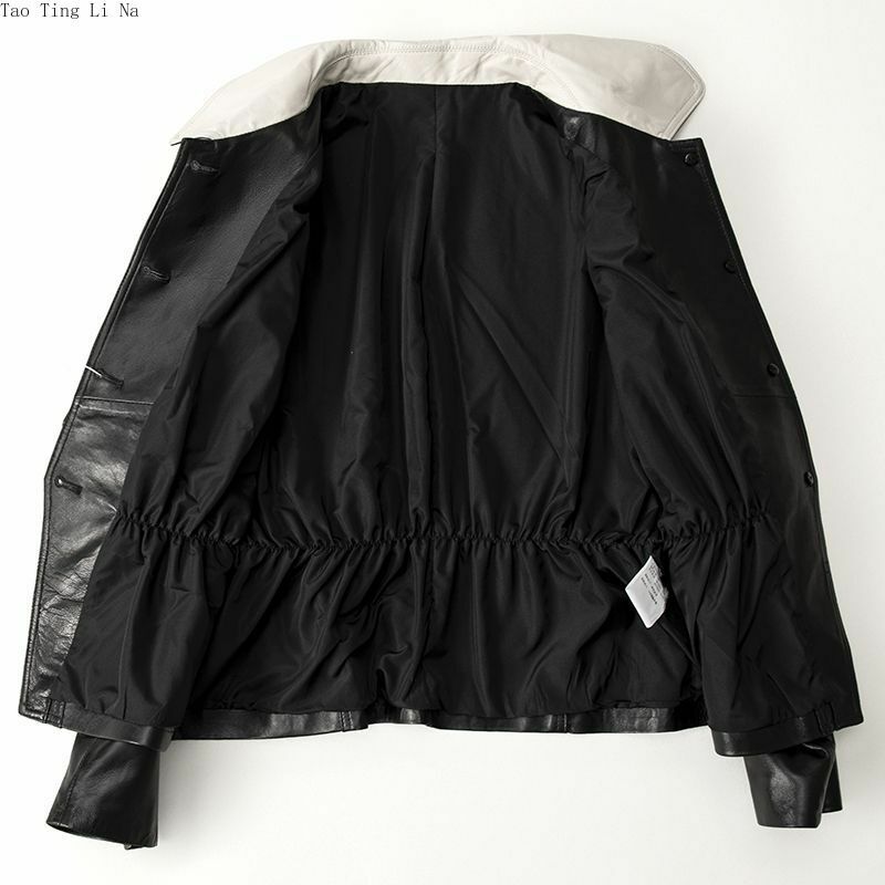 2023 Women New Fashion Real Sheep Leather Coat Genuine Leather Sheepskin Jacket H17