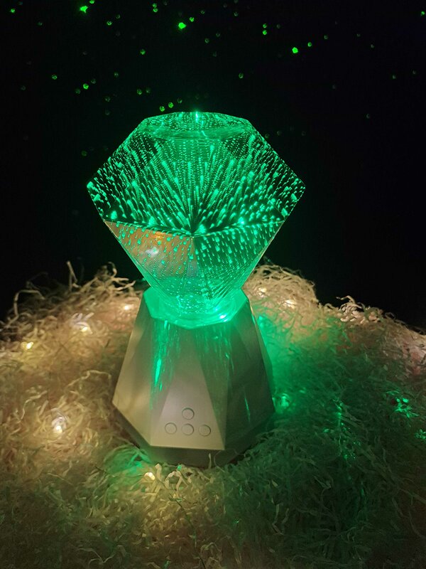 Lámpara de mesa 3D de lujo superior, partes de camping de Navidad, decoraciones de cena de dj, iluminación increíble, diamantes