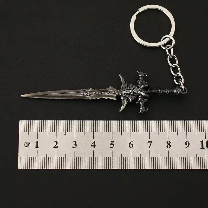 프로스트모어 월드 오브 워크래프트 무기 키 체인 합금 소드 게임 주변 무기 모델, 9cm 카타나 장식 공예 장난감 선물