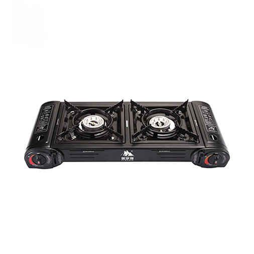 China Outdoor Cooking Camping Stove With Knob Control Double Burner Portable Gas Stove