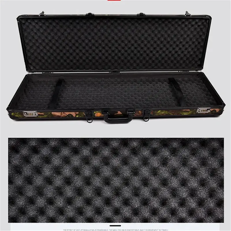 Extra Long Aluminum Alloy Tool Box Suitcase Instrument Case Fish Pole Case Equipment Safety Box Storage Box with Sponge