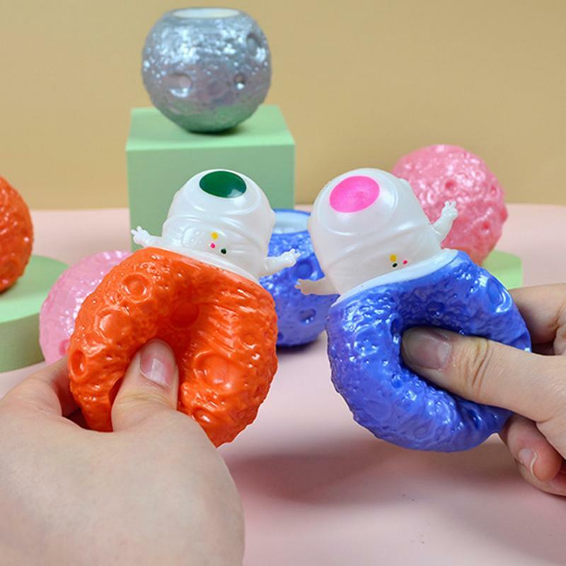 Squeeze Fidget Toys Astronaut Sensory Stress Toys Unbreakable Creative Soft Elastic Unique Squeezing Vent Grape Ball Stress