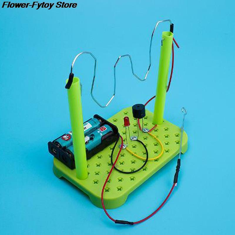 DIY Física Experiências Científicas Circuito Kit, ABS Componentes eletrônicos, Crianças Brinquedos Manuais Educativos, cor aleatória