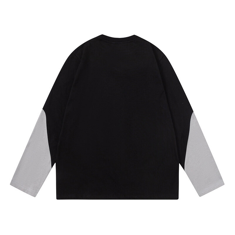 Рубашка Мужская/Женская однотонная с длинным рукавом, свободная повседневная винтажная уличная одежда в стиле Харадзюку, свитшот, топ, весна-осень 2024