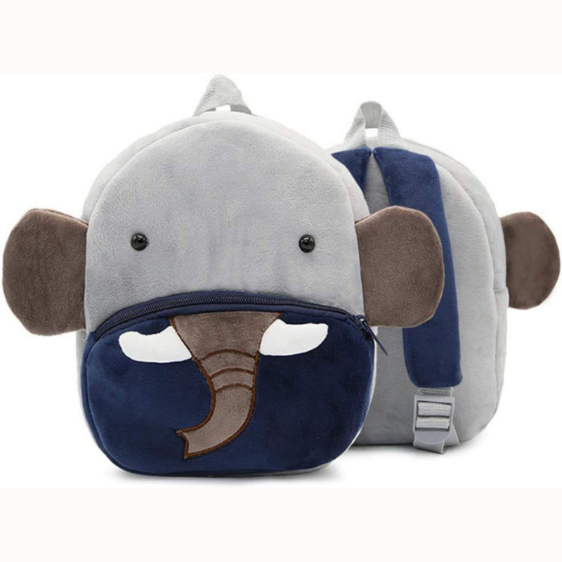 Nome personalizado bonito dos desenhos animados animal mochila personalizado seu texto criança saco de escola para crianças bebê meninas meninos (elefante)
