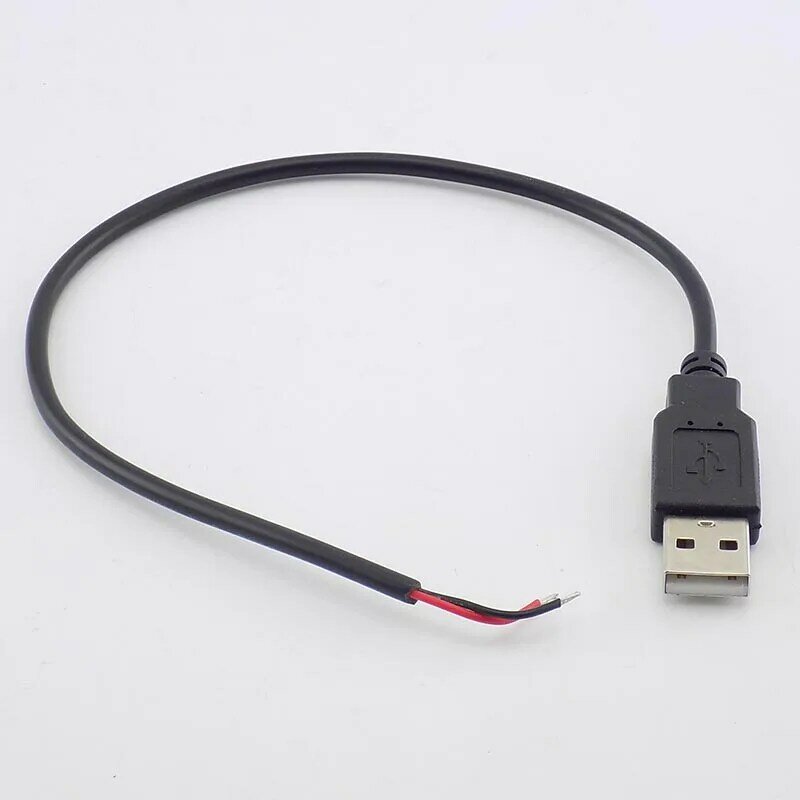 0.3/1/2M DC 5V USB 2.0 typ męski 2-pinowy kabel Adapter do zasilacza ładowania dla inteligentnych urządzeń złącze DIY przewód L19