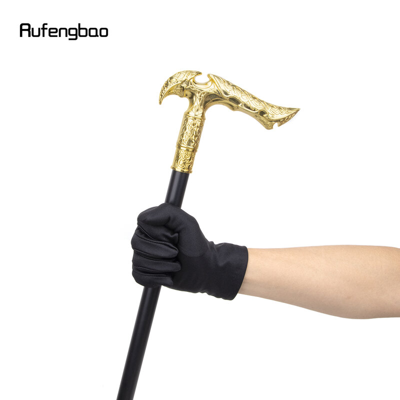 Gold Luxury Type Single Joint Walking Stick Decorative Cospaly Party Fashionable Walking Cane Halloween Crosier 93cm