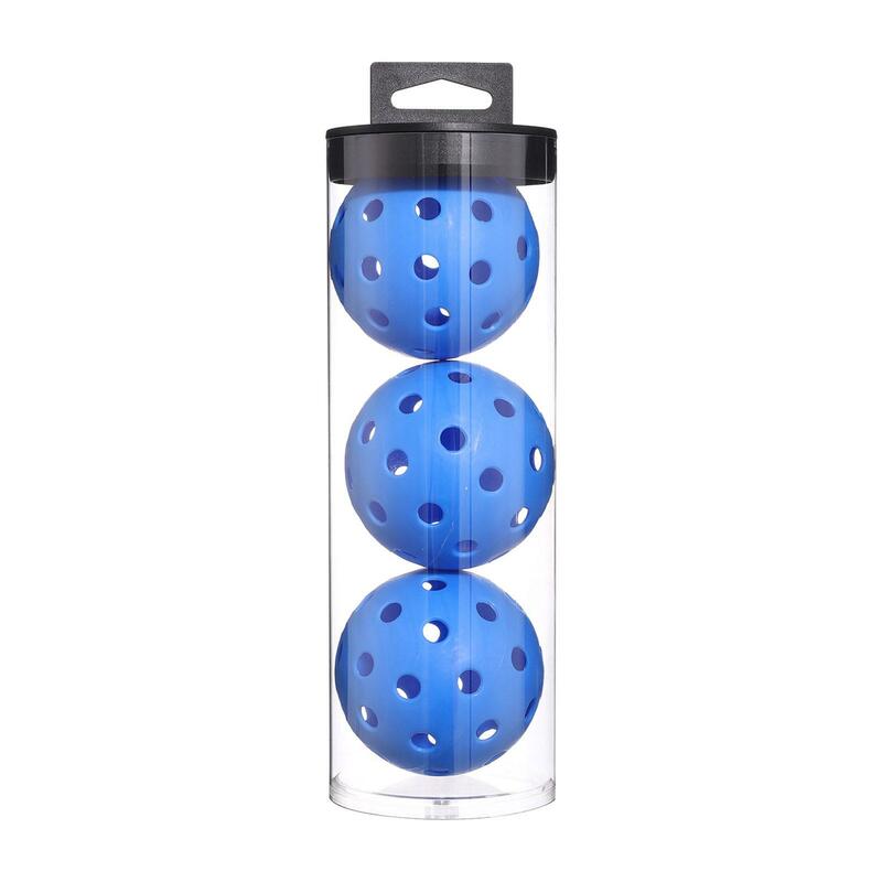 Pickleball-pelota de juguete para adultos, juguete de práctica estándar, duradera, para exteriores, 40 agujeros, 3 piezas