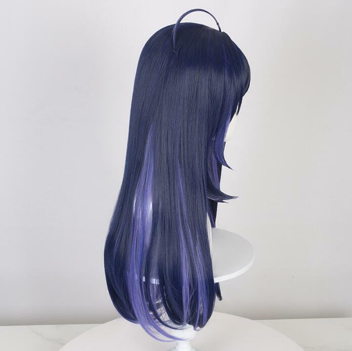 Honkai: Wig Star Rail Seele dengan poni sintetis panjang Lurus ungu permainan Wig rambut Cosplay untuk pesta