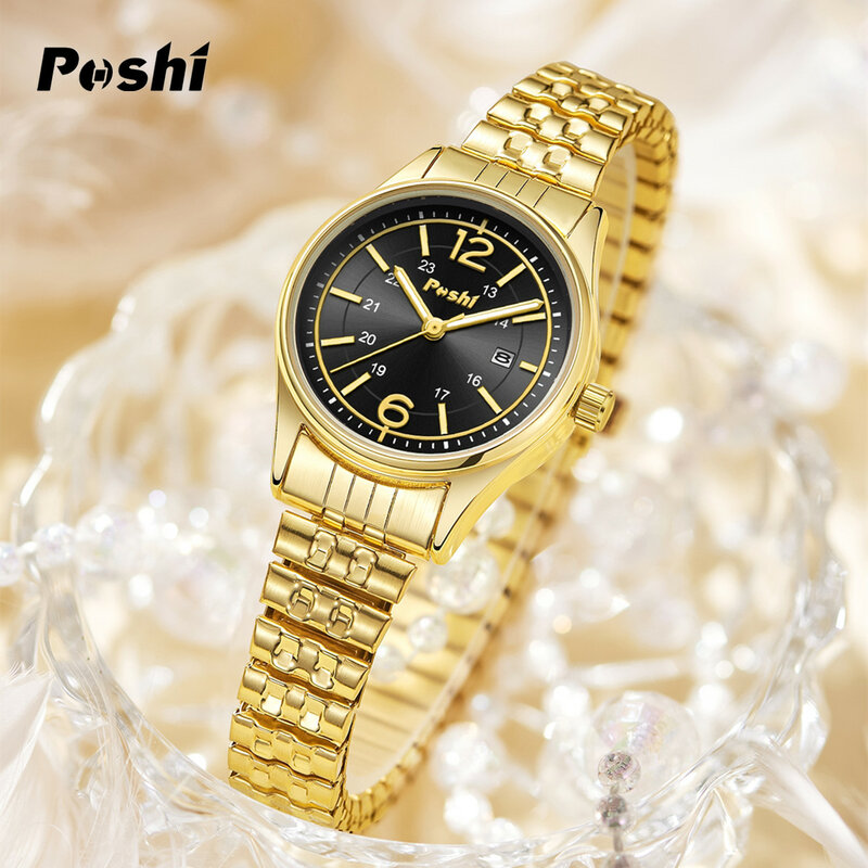 POSHI Women Watches Luxury Fashion Ladies Quartz Watch Original Waterproof Woman Wristwatch with Date Girlfriend Gift 2023