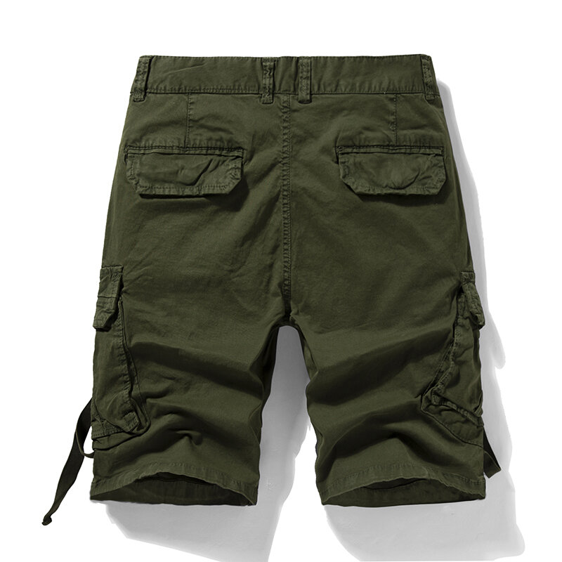 Men Cargo Shorts Summer Mens Fashion Casual Cotton Multi Pockets Shorts Outdoor Solid Quick Dry Joggers Tactical Shorts Male Hot