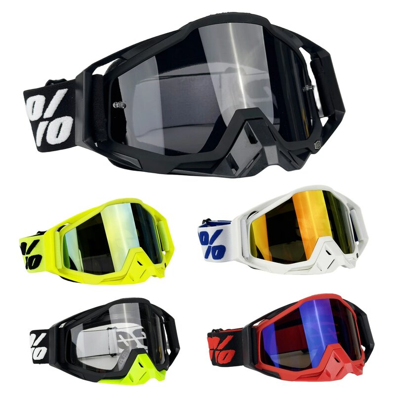 Protective Motocicleta Goggles, 100 Motocross Ciclismo Óculos, Off-Road Óculos, MTB, ATV, 100