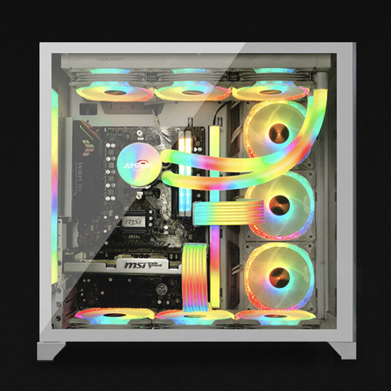 Jumpeak RGB LED Licht leiste Argb Sync Board für Computer Netzteil atx 24pin GPU Grafikkarte 8pin 6pin Kabel und Gehäuse