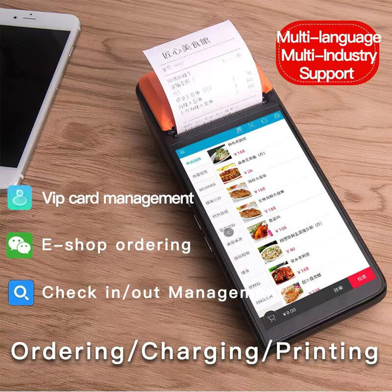 Mobile Billing Pos Machine 3G 4G Cash Register Cashier Handheld Android Pos Terminal Point of Sale Mini Pos Systems