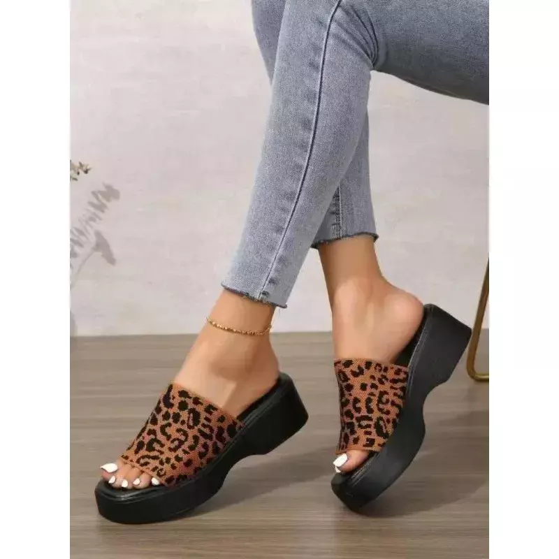 Comemore-zapatillas de suela gruesa con plataforma para mujer, chanclas cómodas de verano, a la moda, 43