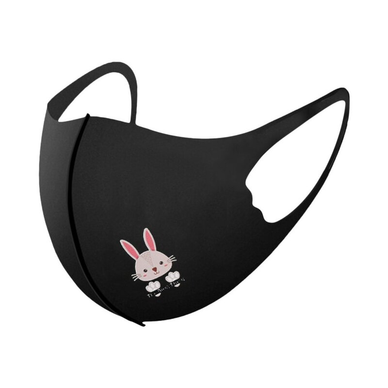 1pc Essential Comfortable Mask For Long-Distance Travel Adult Washable Reusable Cute Cartoon Animals Outdoor Face Nose Cover