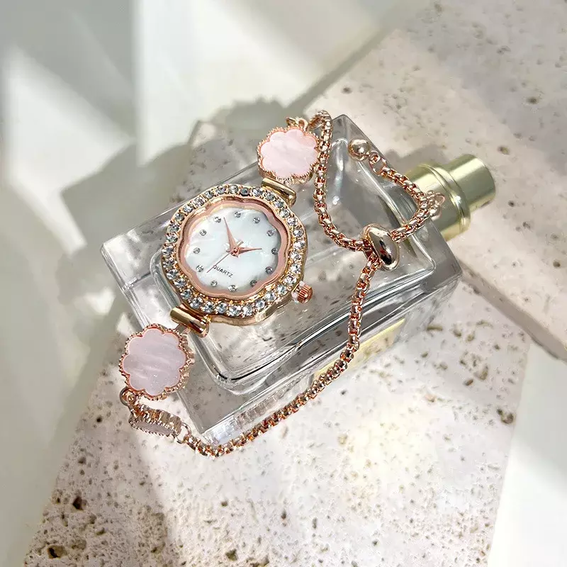 Relojes florales Para Mujer, relojes de pulsera de cuarzo de lujo, relojes simples, Reloj de pulsera informal Para niñas, regalo Para damas