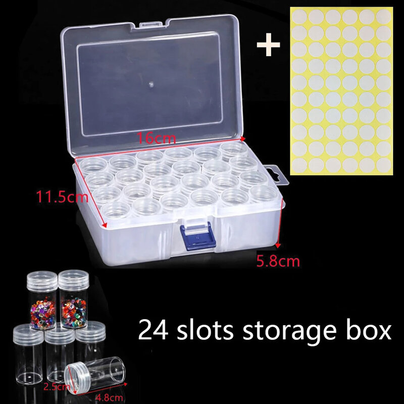 Diamond painting tools multifunctional container bead container storage box accessories portable storage box cylindrical