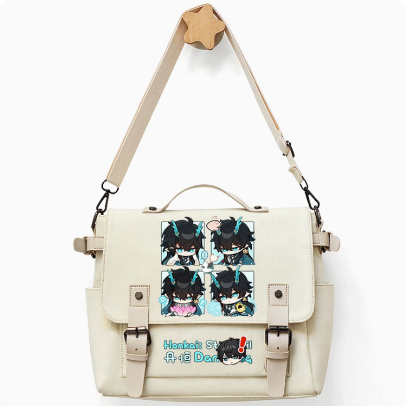 Anime Honkai: Star Rail Dan Heng Bag Belt Decoration School Bag Fashion Leisure Teenagers Student Messenger Handbag