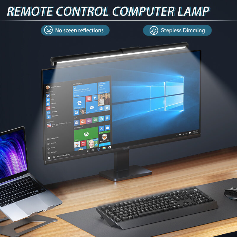 Barra de luz do monitor LED RGB, lâmpada de mesa do computador, suspensão automática da tela, luz do monitor do PC, USB, iluminação de leitura do trabalho
