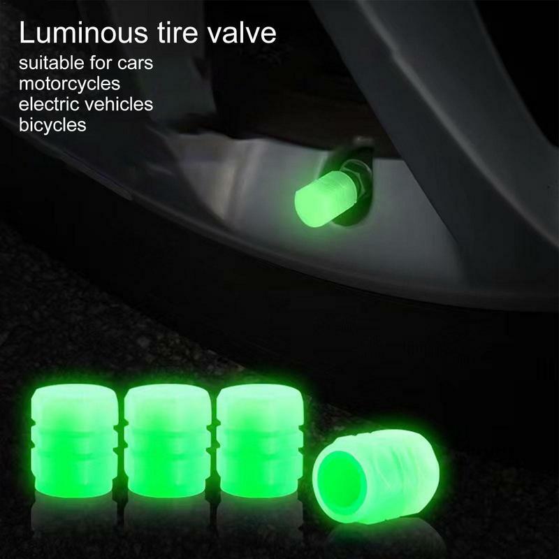 Mini Luminous Tire Caps para carro Motocicleta Colorido Brilhante Cover-Tire Wheel Hub Styling Decoração Auto Tire Accessories
