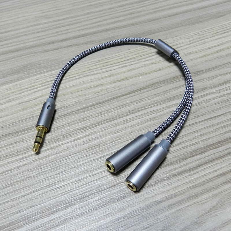 3.5mm divisor de áudio y jack 1 macho para 2 fêmea m/f 3.5mm fone ouvido estéreo adaptador conector acessórios do fone de ouvido