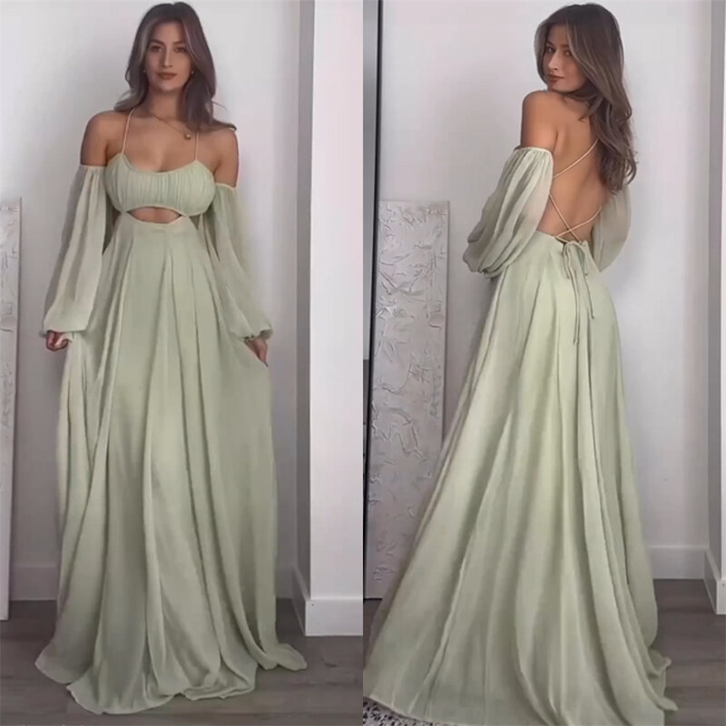 Saudi Arabia Prom Dress Evening Chiffon Draped Pleat Wedding Party A-line Halter Bespoke Occasion Gown Long Dresses