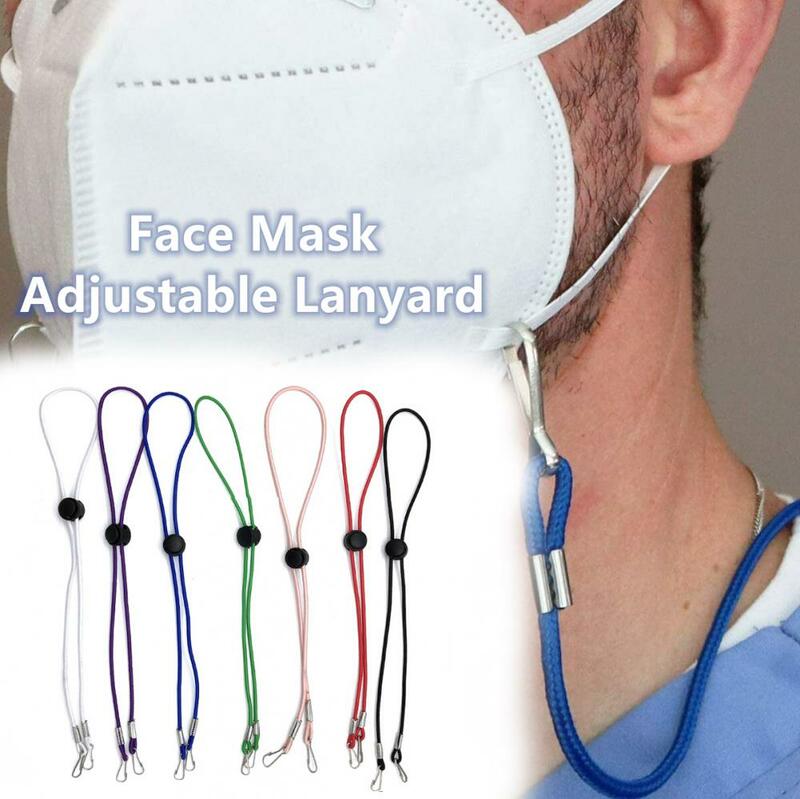 2~8PCS Adjustable Mask Lanyard Face Mask Extender Ear Savers Mask Strap Holder Hanging Rope With Two Hooks Necklace Glasses
