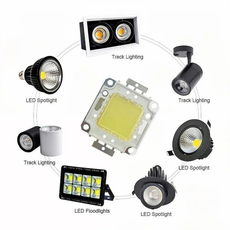 LDHLM-Grânulos de LED super brilhantes, chip COB, branco quente, alta qualidade, luz de inundação DIY, Spotlight, 10W, 20W, 30W, 50W, 100W