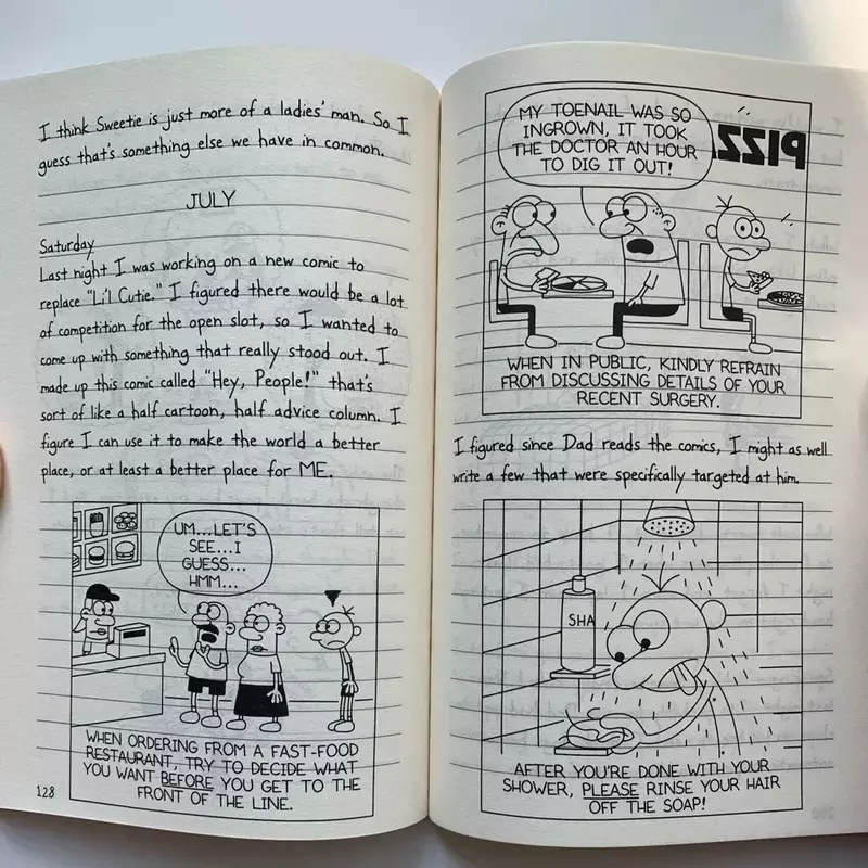 Setengah Set 8 Buku diari buku berbahasa Inggris untuk anak wig buku diari kotak anak Wimpy buku fiksi anak-anak libros