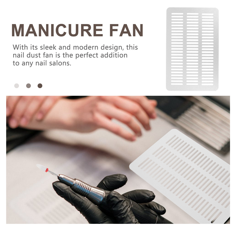 Rimozione dei capelli Manicure Table Fan Cover mobili Nail Metal Iron Dust Collector