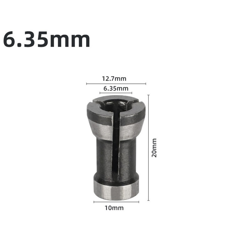 Adaptateur de mandrin de pince de machine de gravure de coupe de gravure de haute précision, acier au carbone, 6mm, 8mm, 6.35mm, 1 PC