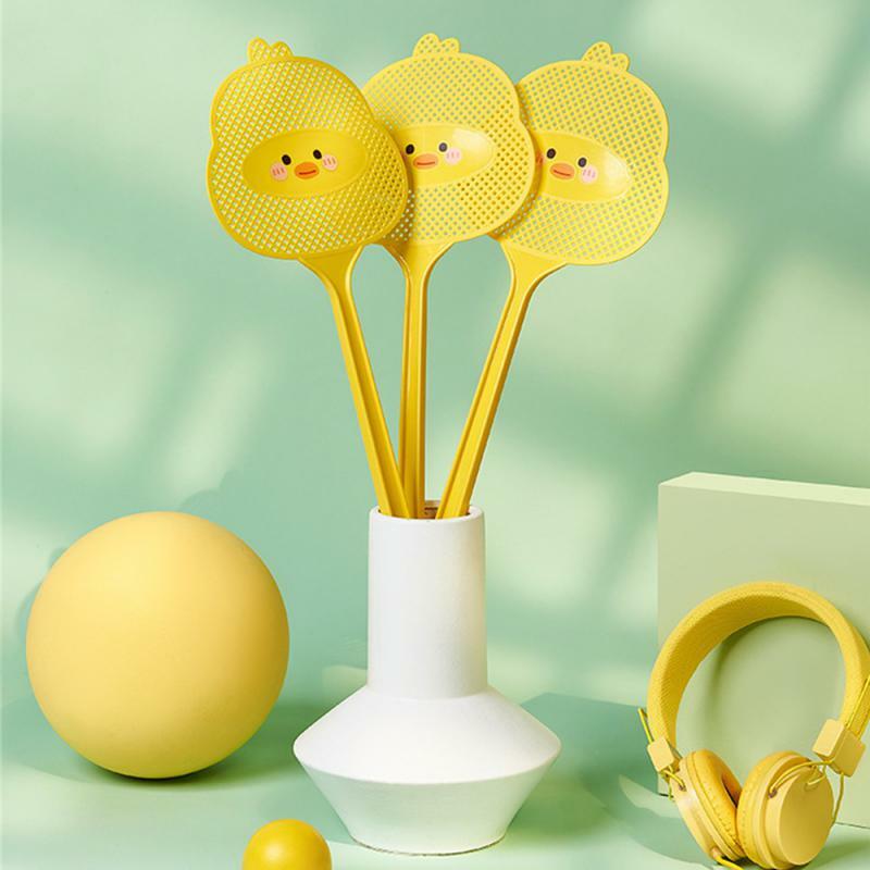 little yellow duck fly swatter Cute cartoon styling household fly swatter lengthened handle thickened Pest mosquito