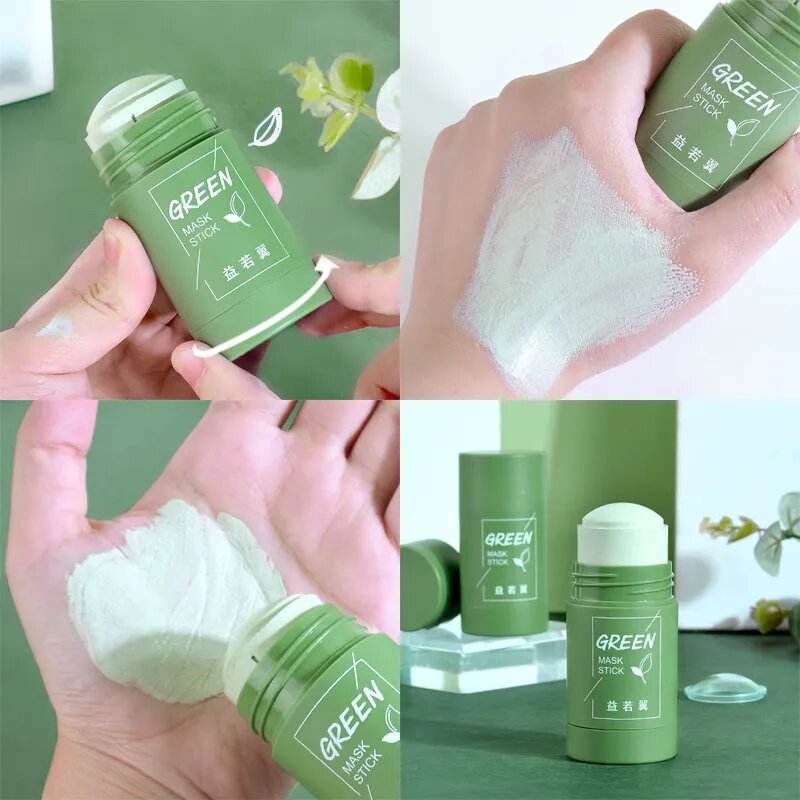 Máscara de limpeza para cravo, tratamento facial, acne, poros encolhíveis, cuidados com a pele coreano, chá verde sólido, original, 40g