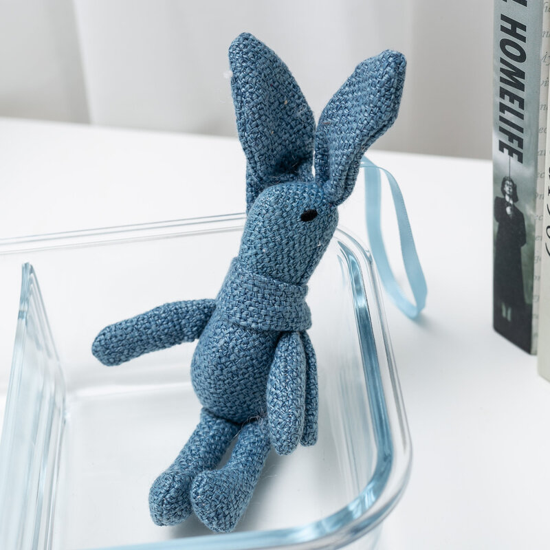 Newborn Photography Props Rabbit Plush Toy Doll Linen Long Feet Mini Tiger Couple Rabbit And Bear Mini Props Baby Photo Toy