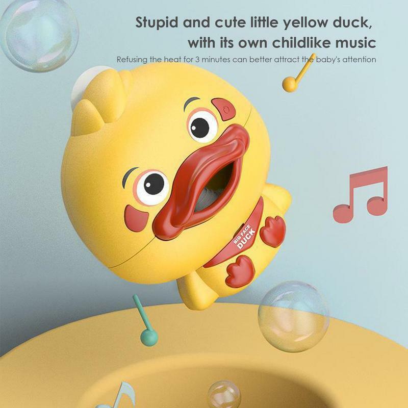 Bubble bebek mainan mandi bayi dioperasikan dengan baterai, gelembung mandi dengan musik lembut untuk anak-anak, mesin gelembung mandi hadiah ulang tahun
